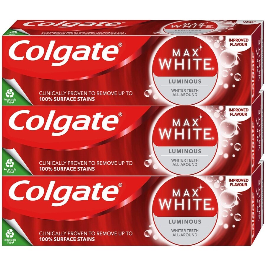 Cumpără Pasta de dinți Colgate Max White Luminous 3 x 75 ml Pasta de dinți Colgate Max White Luminous 3 x 75 ml
