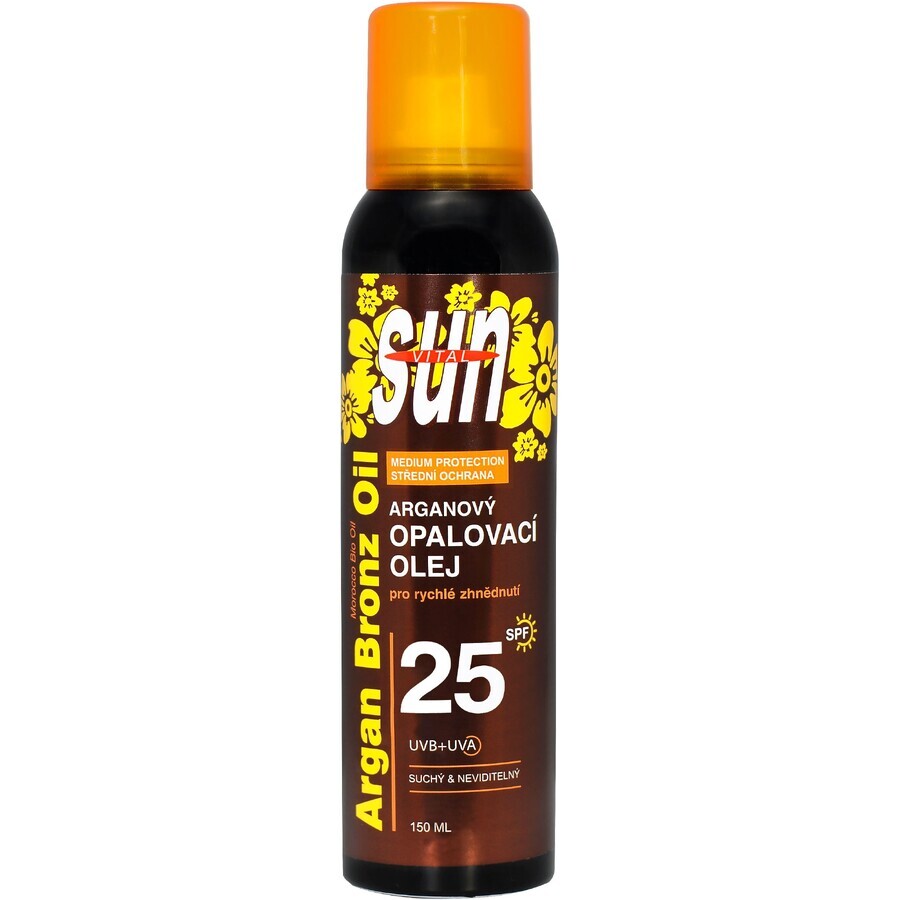 Sun Vital Droge Zonnebrandolie met biologische arganolie SPF 25 150 ml