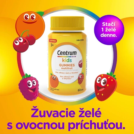 Centrum Kids Gummies multivitaminas para niños jalea multifrutas 60 unid.