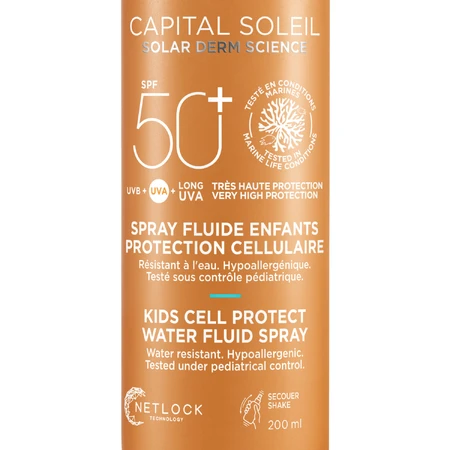 Vichy Capital Soleil Soleil Fluid Spray también adecuado para la piel sensible de los niños SPF50+ 200 ml