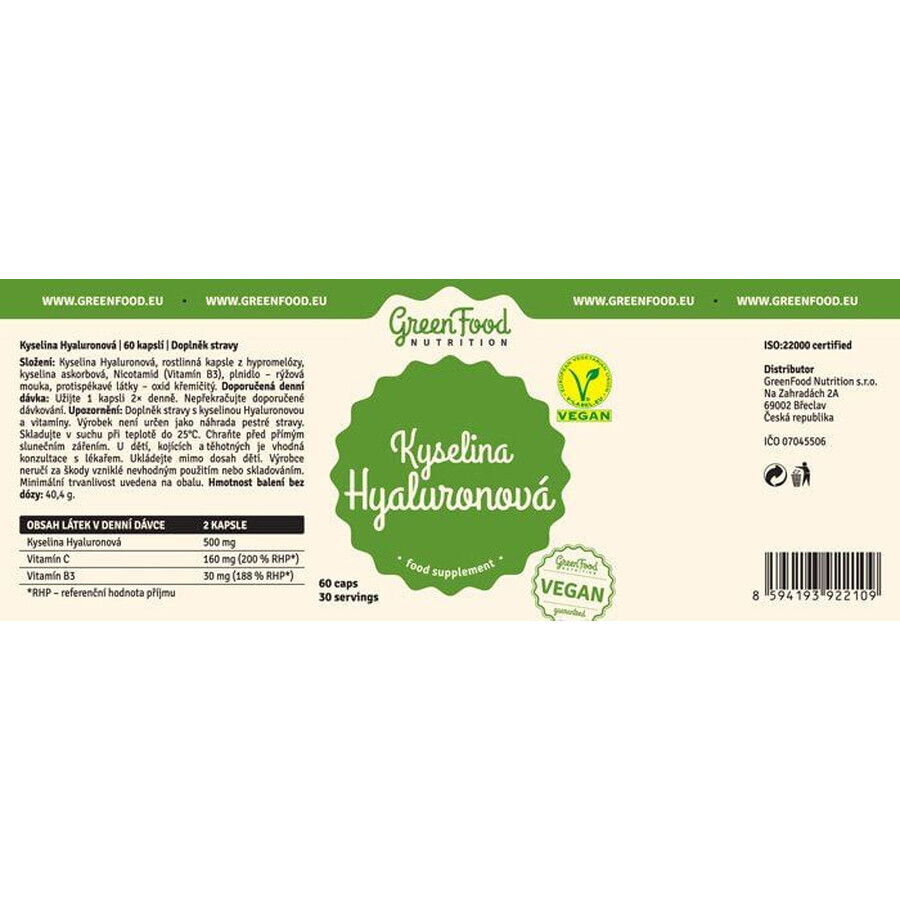 GreenFood Nutrition Acid hialuronic 60 capsule