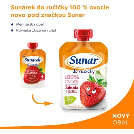 Sunar Do ručičky Aardbeien fruitcapsule 4m+ 100 g