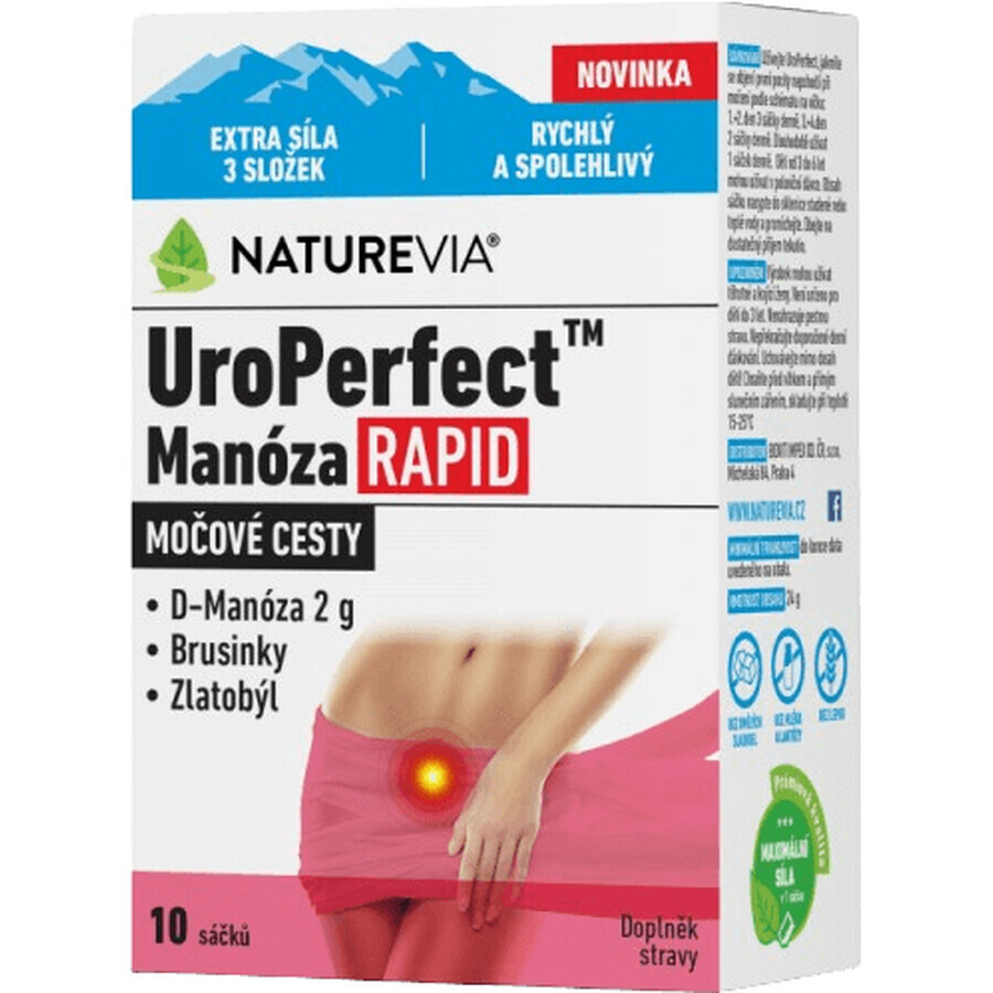 NatureVia NatureVia UroPerfect Mannose Rapid 10 bustine