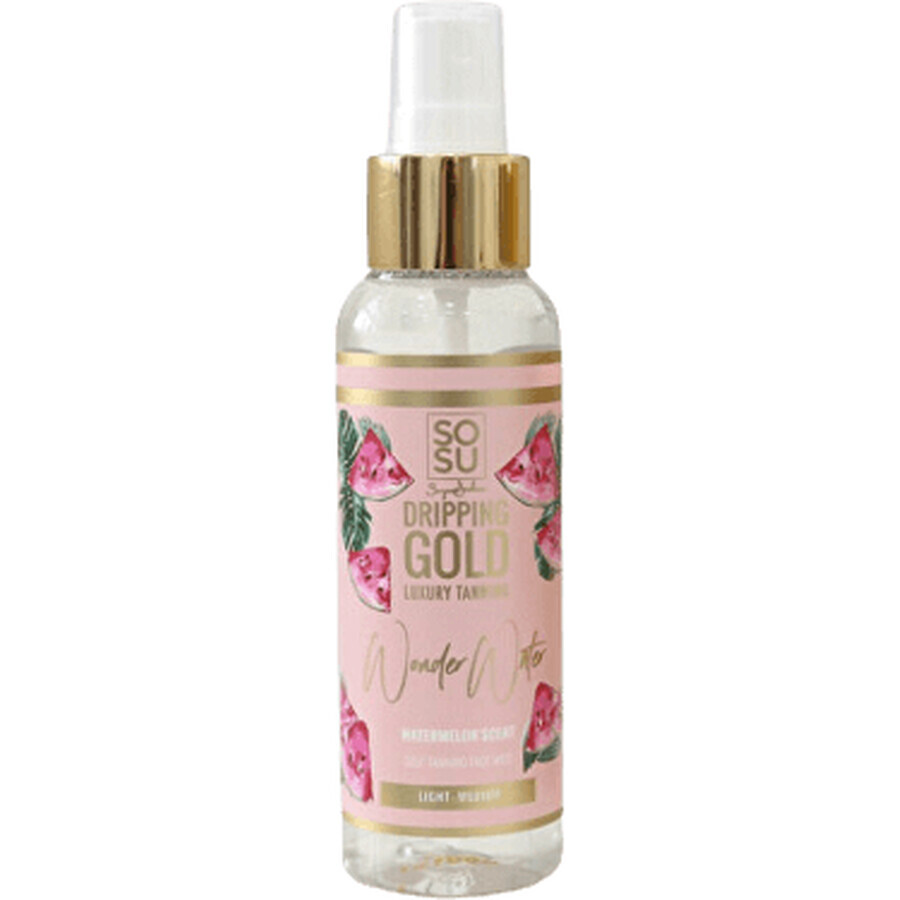 SOSU Cosmetics Watermelon Dripping Gold Wonder Water Acqua leggera/media per il viso con Self Spray 100 ml