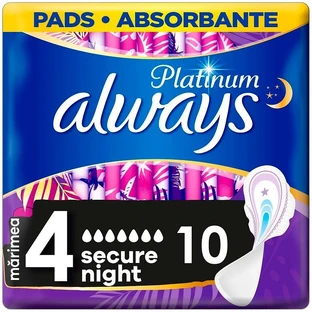 Compresas higiénicas Always Platinum Secure Night 10 unidades