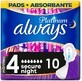 Serviettes hygi&#233;niques Always Platinum Secure Night 10 pcs