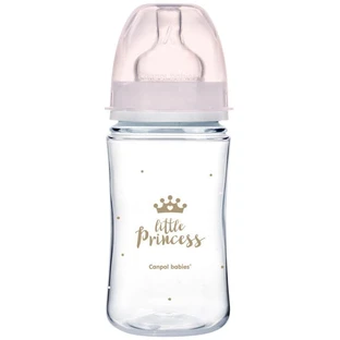 Canpol bebés EasyStart Biberón ROYAL BABY rosa 240 ml
