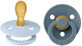 BIBS Symmetrische gekleurde fopspenen van natuurrubber, maat 1, baby Blauw / Petrol 2 stuks