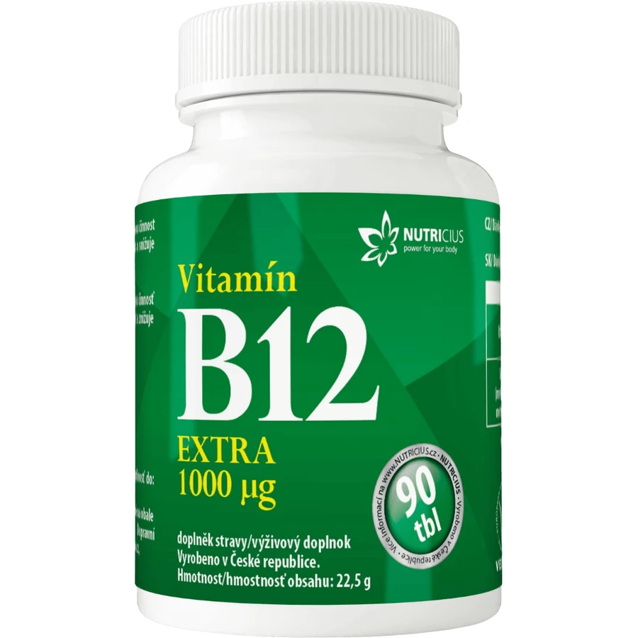 Nutricius Vitamina B12 Extra 1000 μg 90 comprimidos