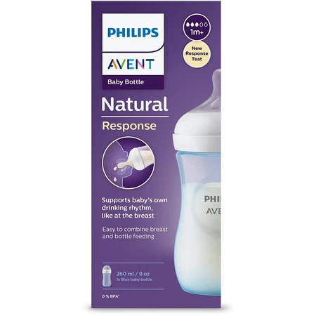 Philips Avent Natural Response Bottles 260ml, 1m+ blue