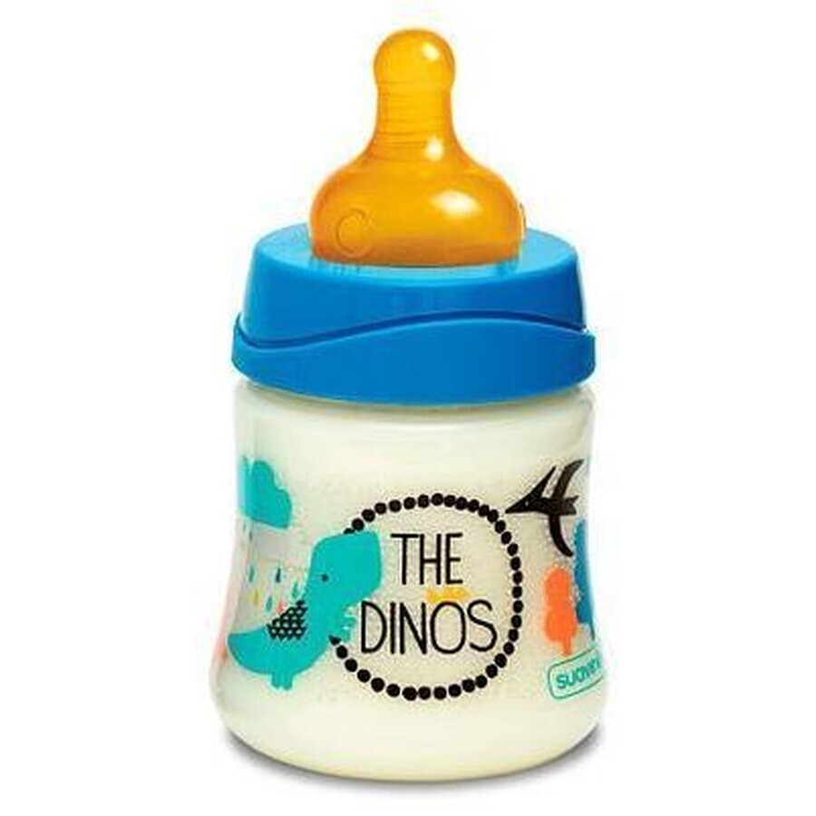 Buy Suavinex Latex bottle with round nozzle Blue Dino 150 ml Suavinex Latex bottle with round nozzle Blue Dino 150 ml