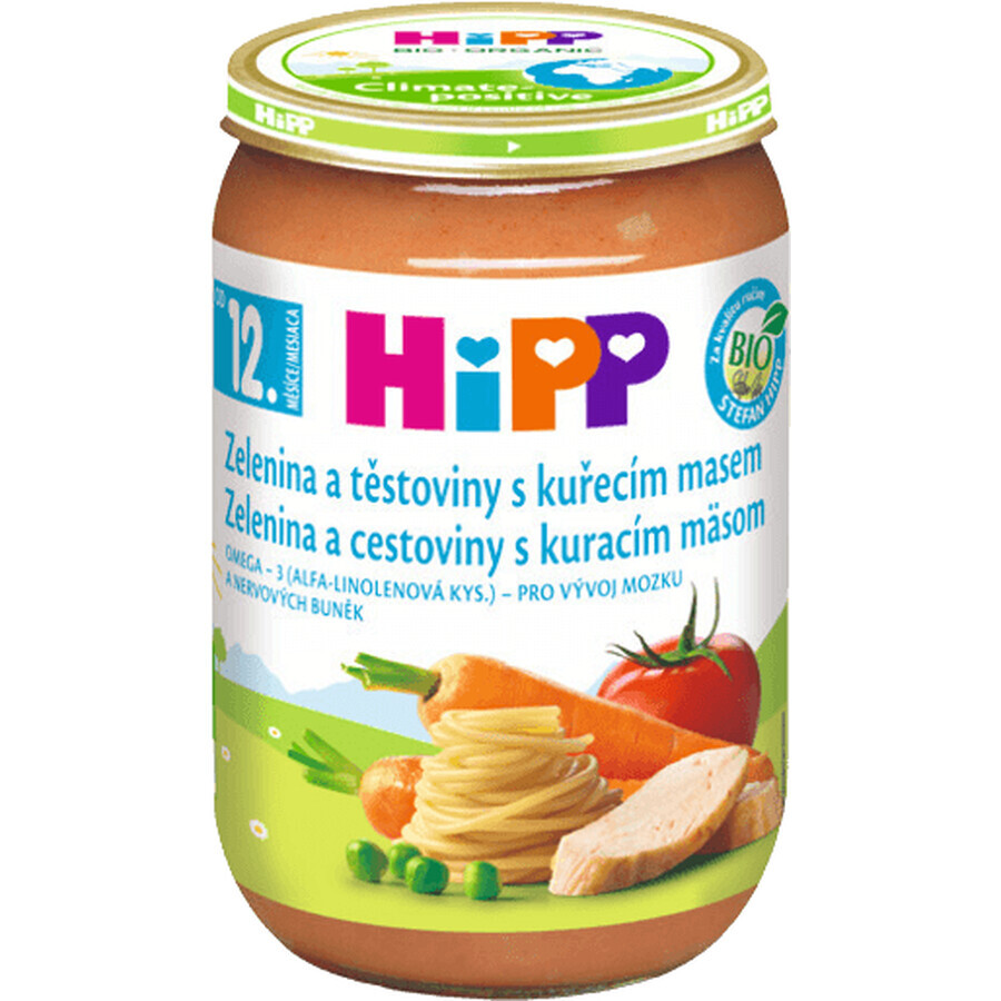 Cumpără HiPP Paste paste pui cu legume meniu pentru copii 220 g HiPP Paste paste pui cu legume meniu pentru copii 220 g