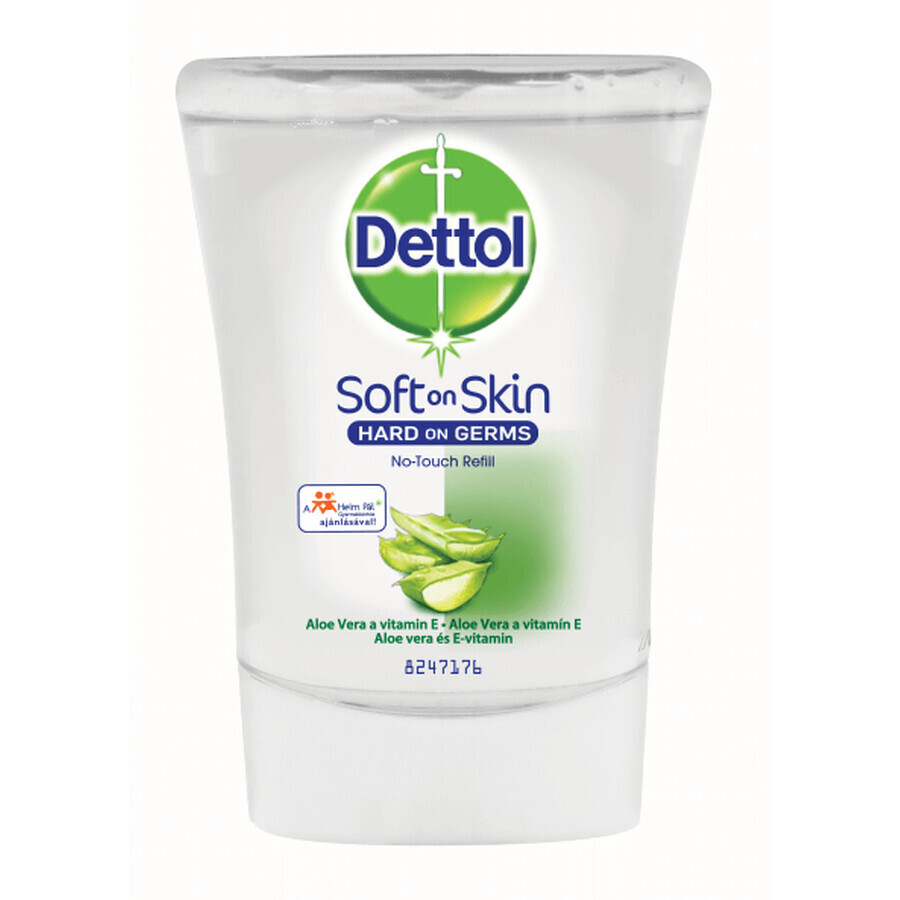 Cumpără Dettol Reîncărcare pentru dozator fără atingere Aloe Vera și vitamina E 250 ml Dettol Reîncărcare pentru dozator fără atingere Aloe Vera și vitamina E 250 ml