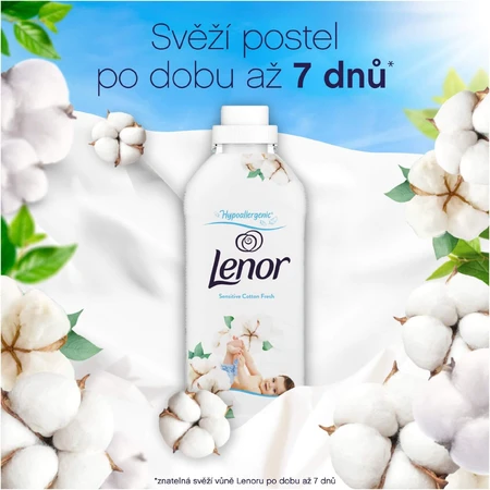 Lenor Acondicionador de tejidos Cotton fresh 2 x 1200 ml