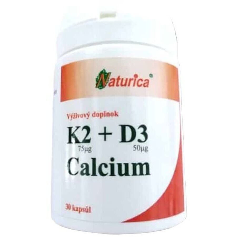 Naturica Vitamina K2 + D3 Calciu 30 capsule