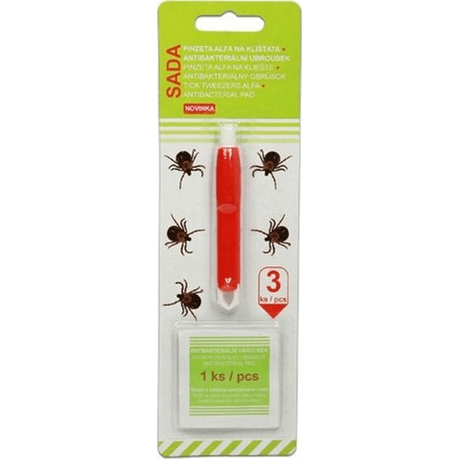 Boutique Alfa Vita ALFA Tick Tweezers - set avec lingette antibactérienne Alfa Vita ALFA Tick Tweezers - set avec lingette antibactérienne