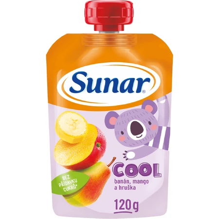 Sunar Cápsula fría de fruta pera, plátano, mango 12m+ 120 g