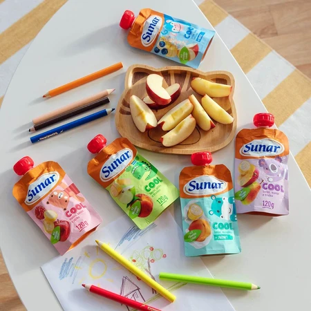 Sunar Cápsula fría de fruta pera, plátano, mango 12m+ 120 g