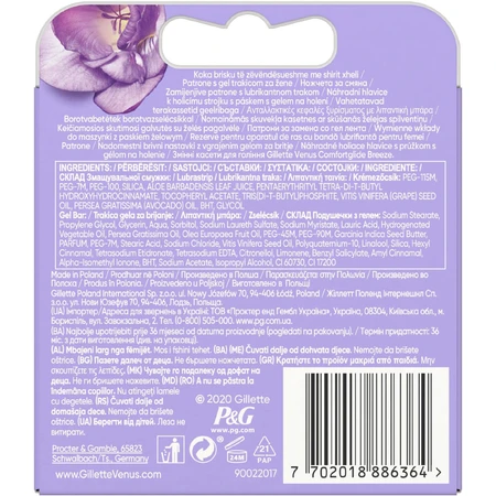 Gillette Venus Venus Venus Venus Venus Venus Comfortglide breeze Ersatzköpfe 4 Stück