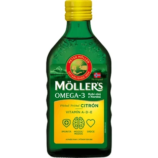 Mollers Omega 3 Fish Oil, cod liver oil with lemon flavor 250 ml
