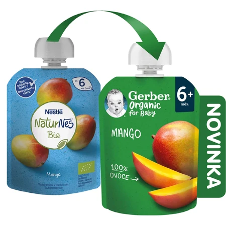 Gerber Bio mango zakje 100% ORGANIC 6m+ 16 x 90 g