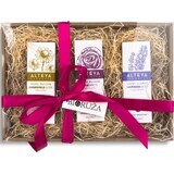 Alteya Set cadou de ape florale - apă de trandafiri + apă de lavandă + apă de mușețel