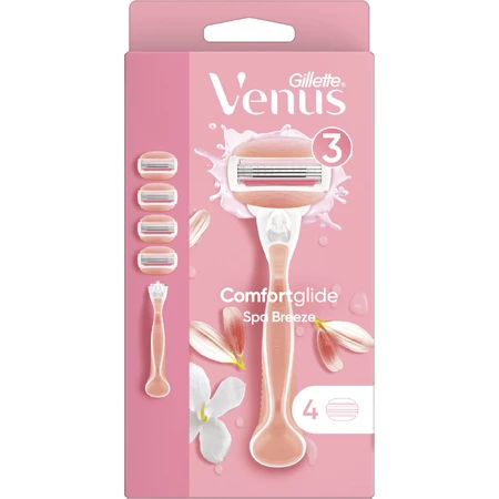 Afeitadora Gillette Venus ComfortGlide Spa Breeze + 4 cabezales de afeitado