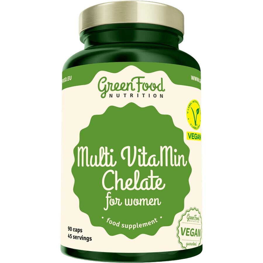 GreenFood Nutrition Multi VitaMin Chelaat voor vrouwen 90 capsules