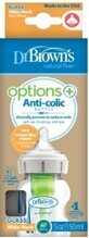 Dr. Brown&#39;s Dr.BROWN&#39;S BABY BOTTLE OPTIONS+ Wide-neck 0M+ anti-colic glass white 1x1pc 150 ml