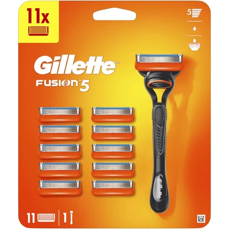 Gillette Fusion scheerapparaat + 11 vervangingsscheerhoofden Speciaal pakket