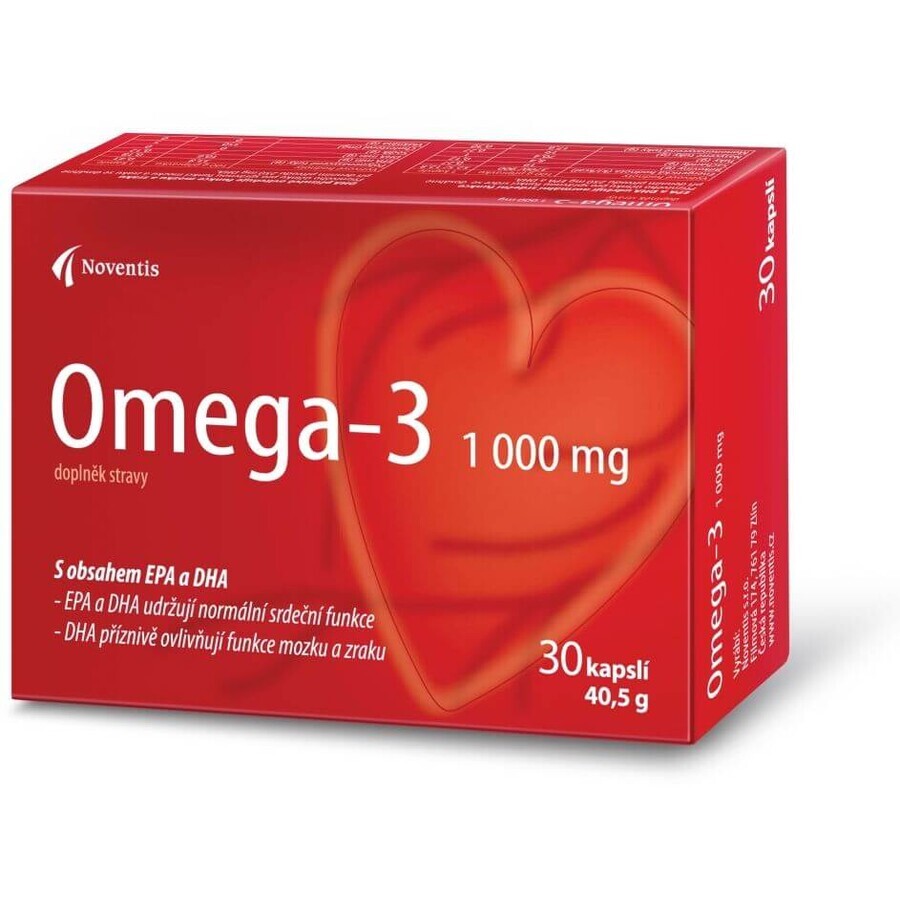 Noventis Omega-3 1000mg voor gezonde hart- en bloedvaten 30 capsules