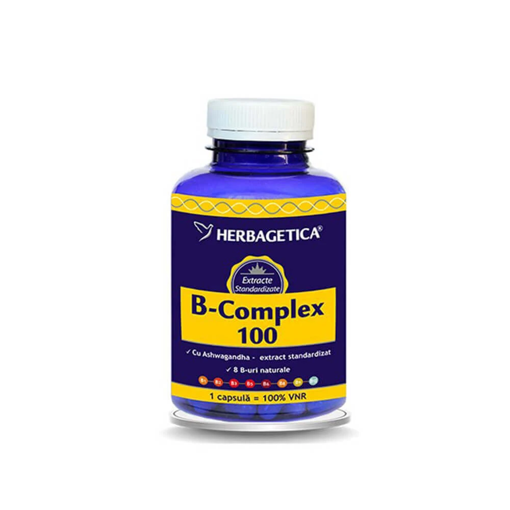 B-Complex 100, 120 capsules, Herbagetica