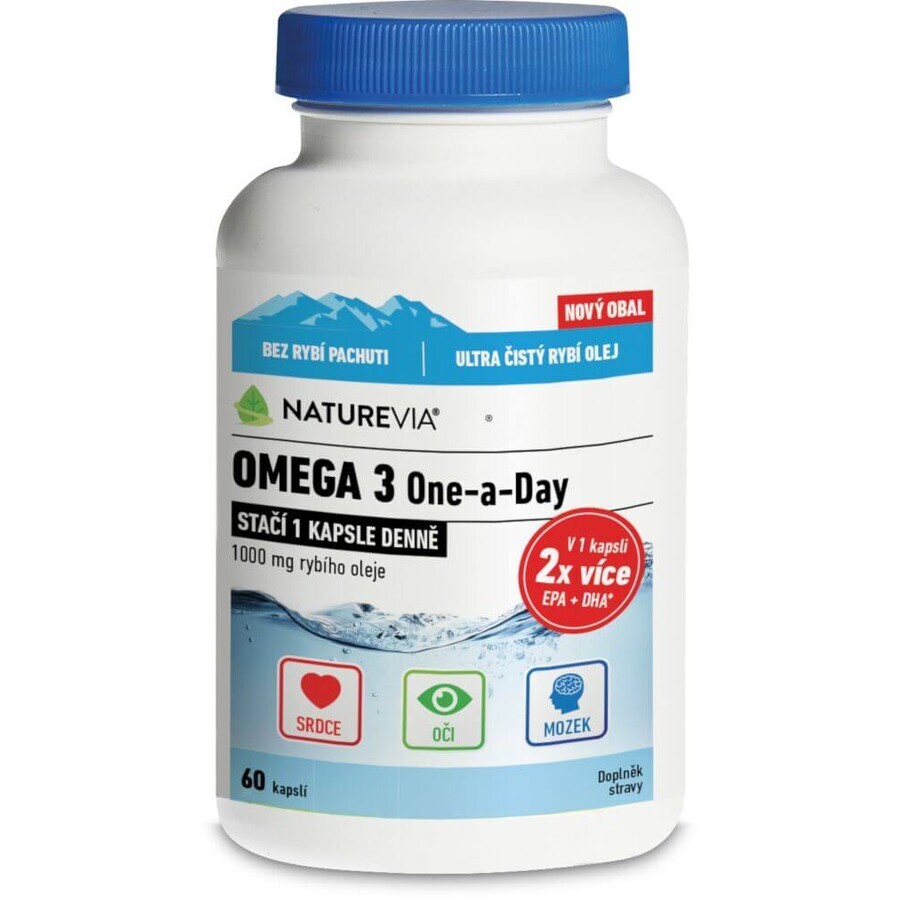 NatureVia Omega 3 One-a-Day 1000 mg 60 cápsulas