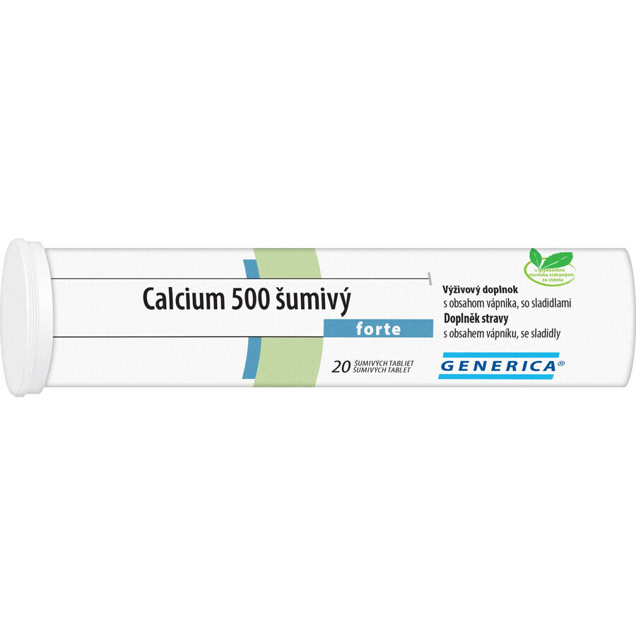 Generica CALCIUM 500 FORTE 20 comprimés effervescents