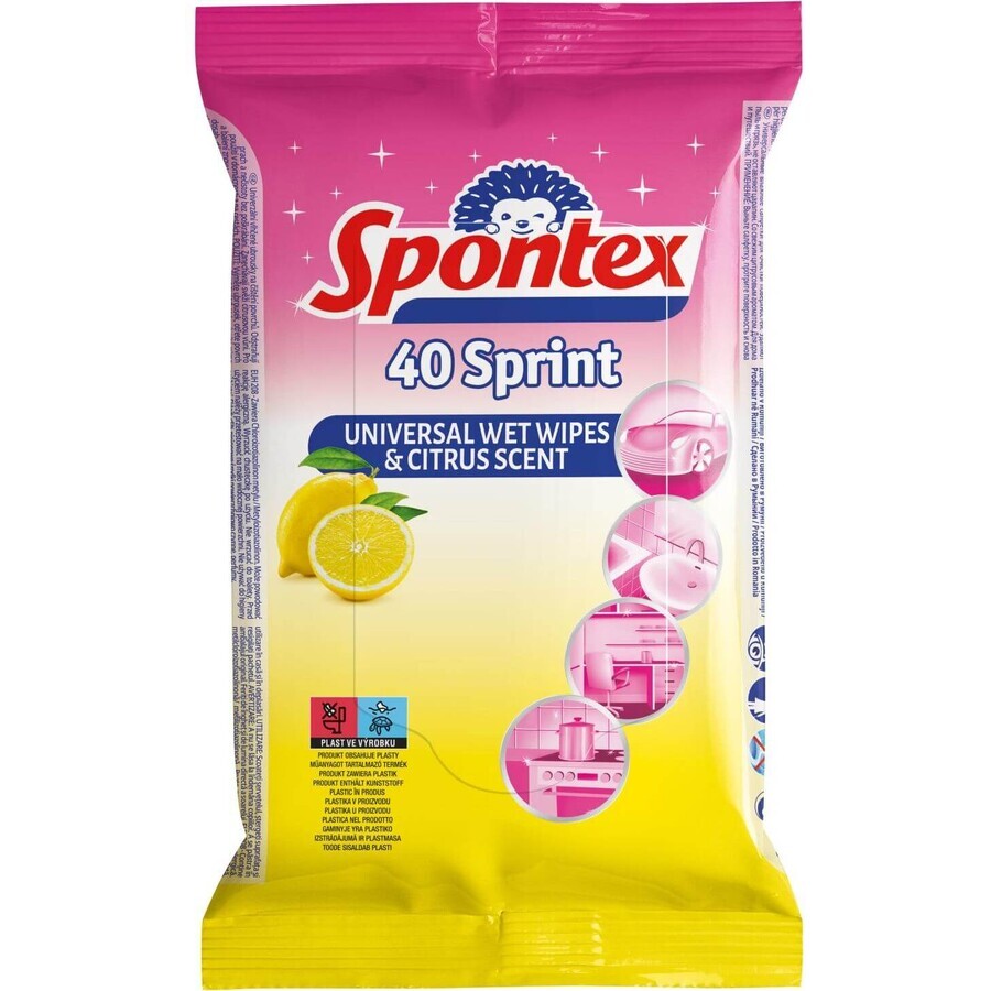 Cumpără Șervețele umede Spontex Sprint 40 buc Șervețele umede Spontex Sprint 40 buc