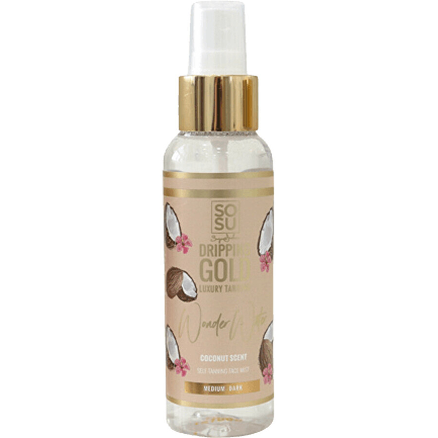 SOSU Cosmetics Dripping Gold Wonder Wonder Water Coconut Coconut Coconut Medium/Dark Self Tanning Mist 100 ml