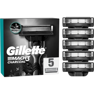 Gillette Mach3 Charcoal replacement shaving heads for men 5 pcs