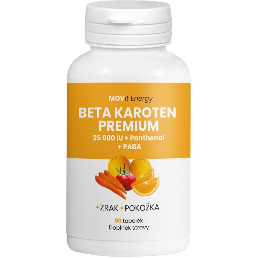 Movit Energy Beta Carotene PREMIUM 25 000 IU + Panthenol + PABA 90 capsules