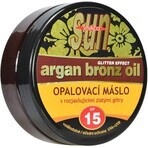 Vivaco Arganolie Zonnebrandboter met Gouden Glitter SPF15, 200 ml Vivaco Arganolie Zonnebrandboter met Gouden Glitter SPF15, 200 ml