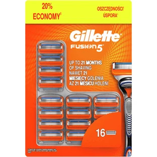Gillette Fusion Vervangingskoppen 16 stuks