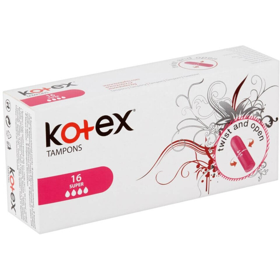 Acquista Kotex Super assorbenti igienici assorbenti igienici 16 pz. Kotex Super assorbenti igienici assorbenti igienici 16 pz.