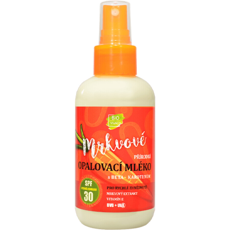 Vivaco Carrot Sunscreen Lotion SPF 30 avec bêta-carotène 150 ml