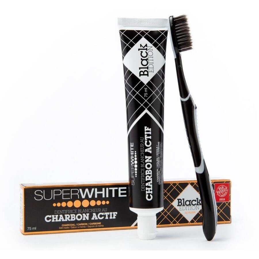 Super White SUPERWHITE whitening toothpaste with activated charcoal 75 ml