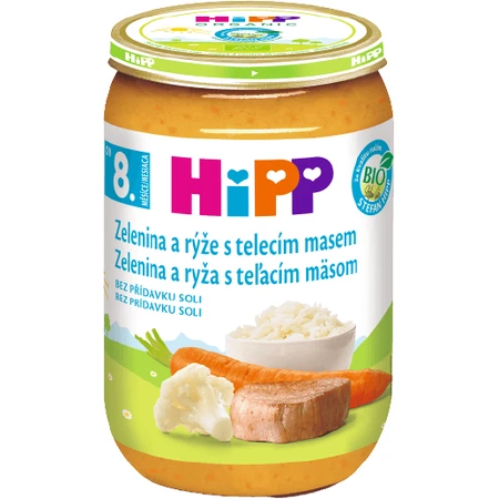 HiPP Organic Verduras y arroz con ternera 220 g