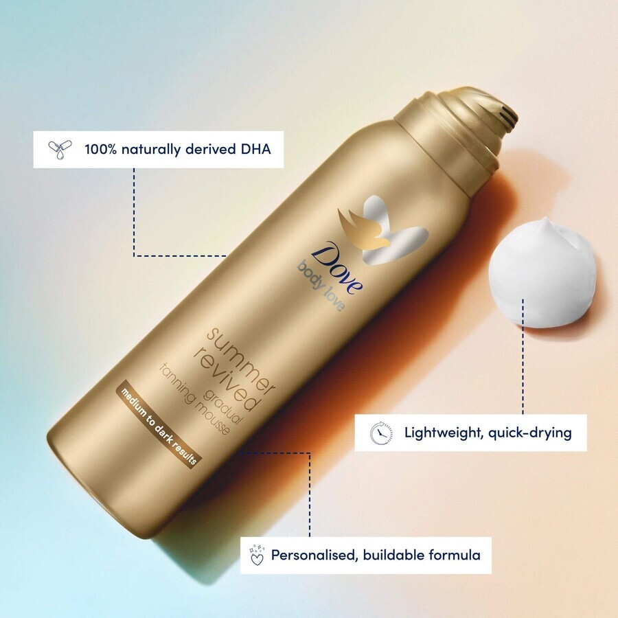 Dove Summer revived Self-tanning body foam Medium to dark 150 ml