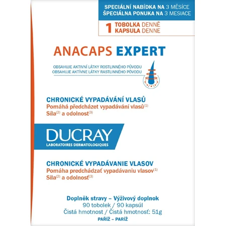 Ducray Anacaps Expert - chronischer Haarausfall 90 Kapseln