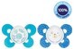 Chicco Physio Physio Comfort Silicone Soother Boy Dots/Macko 6-16m 2 pieces