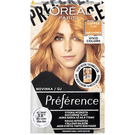 L'Oréal Paris Préférence Vivid Colors coloration permanente 7.432 Santa Monica 150 ml