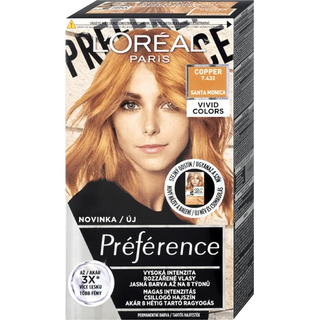 L'Oréal Paris Préférence Vivid Colors coloration permanente 7.432 Santa Monica 150 ml