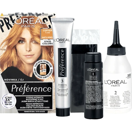 L'Oréal Paris Préférence Vivid Colors coloration permanente 7.432 Santa Monica 150 ml